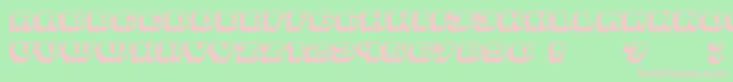 Magia 3DHollow Font – Pink Fonts on Green Background