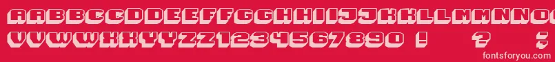 Magia 3DHollow Font – Pink Fonts on Red Background