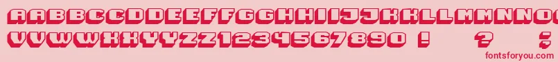 Magia 3DHollow Font – Red Fonts on Pink Background