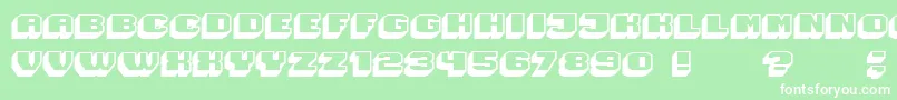 Magia 3DHollow Font – White Fonts on Green Background