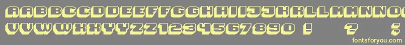 Magia 3DHollow Font – Yellow Fonts on Gray Background