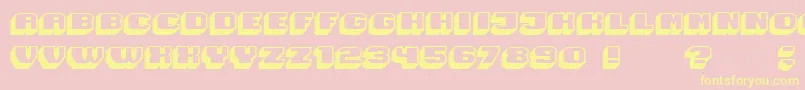 Magia 3DHollow Font – Yellow Fonts on Pink Background