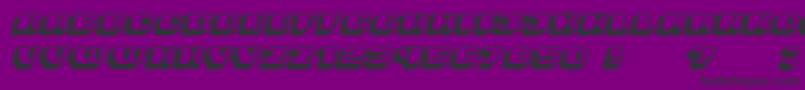 Шрифт Magia 3DHollowItalic – чёрные шрифты на фиолетовом фоне