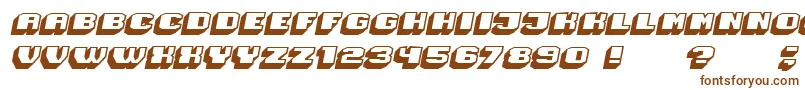 Magia 3DHollowItalic Font – Brown Fonts on White Background