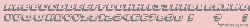 Magia 3DHollowItalic Font – Gray Fonts on Pink Background