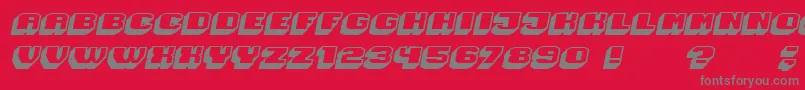 Magia 3DHollowItalic Font – Gray Fonts on Red Background