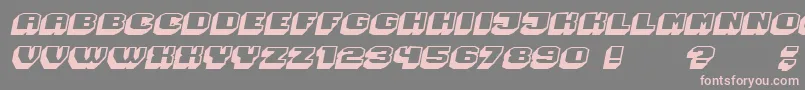 Fonte Magia 3DHollowItalic – fontes rosa em um fundo cinza