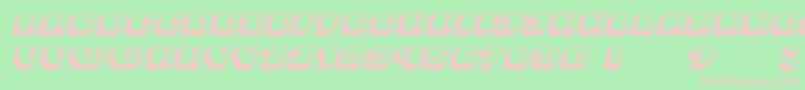 Magia 3DHollowItalic Font – Pink Fonts on Green Background