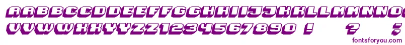 Police Magia 3DHollowItalic – polices violettes