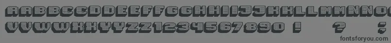 Magia 3DHollowNeon Font – Black Fonts on Gray Background