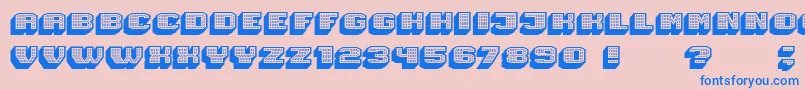 Magia 3DHollowNeon Font – Blue Fonts on Pink Background