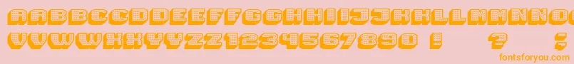 Magia 3DHollowNeon Font – Orange Fonts on Pink Background