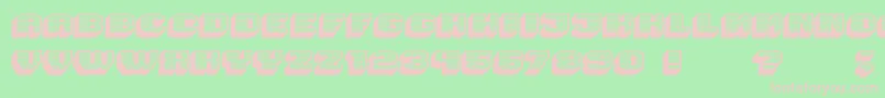 Magia 3DHollowNeon Font – Pink Fonts on Green Background