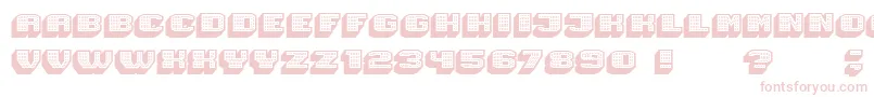 Magia 3DHollowNeon Font – Pink Fonts on White Background