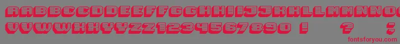 Magia 3DHollowNeon Font – Red Fonts on Gray Background