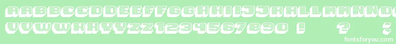 Magia 3DHollowNeon Font – White Fonts on Green Background