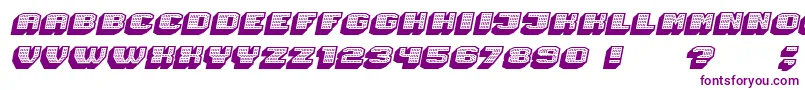 Magia 3DHollowNeonItalic-fontti – violetit fontit