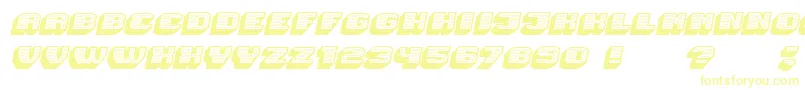 Шрифт Magia 3DHollowNeonItalic – жёлтые шрифты