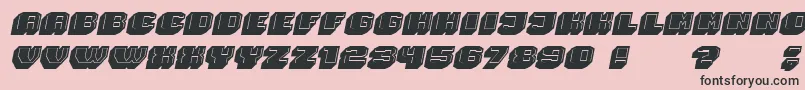Magia 3DItalic Font – Black Fonts on Pink Background