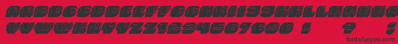 Police Magia 3DItalic – polices noires sur fond rouge