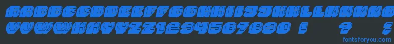 Magia 3DItalic Font – Blue Fonts on Black Background