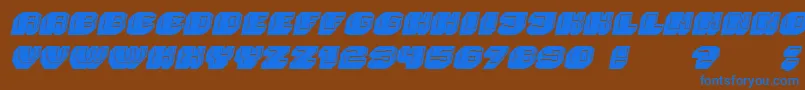 Magia 3DItalic Font – Blue Fonts on Brown Background
