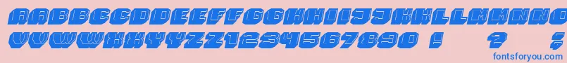 Magia 3DItalic Font – Blue Fonts on Pink Background