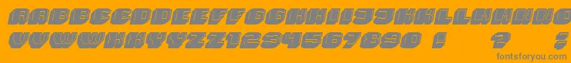 Magia 3DItalic Font – Gray Fonts on Orange Background