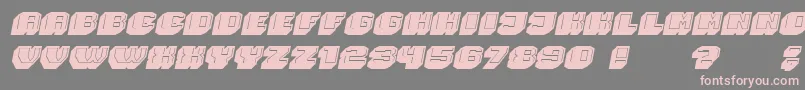 Magia 3DItalic Font – Pink Fonts on Gray Background