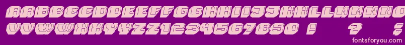 Magia 3DItalic Font – Pink Fonts on Purple Background