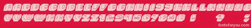 Magia 3DItalic Font – Pink Fonts on Red Background
