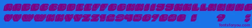 Magia 3DItalic Font – Purple Fonts on Blue Background