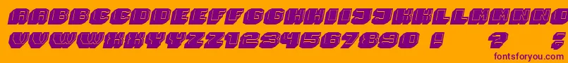 Magia 3DItalic Font – Purple Fonts on Orange Background