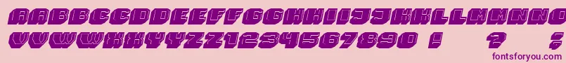 Magia 3DItalic Font – Purple Fonts on Pink Background