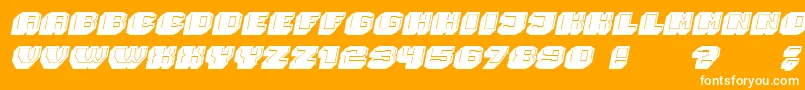 Magia 3DItalic Font – White Fonts on Orange Background