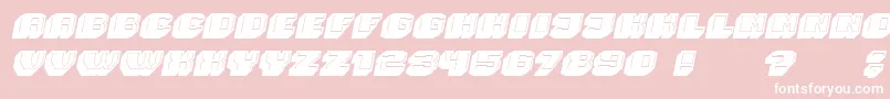 Magia 3DItalic Font – White Fonts on Pink Background