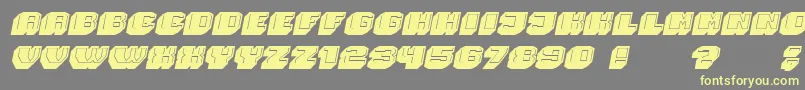 Magia 3DItalic Font – Yellow Fonts on Gray Background