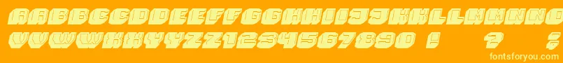 Magia 3DItalic Font – Yellow Fonts on Orange Background
