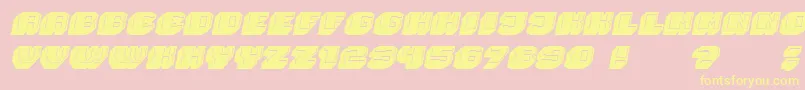 Magia 3DItalic Font – Yellow Fonts on Pink Background