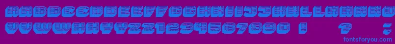Шрифт Magia 3DNeon – синие шрифты на фиолетовом фоне