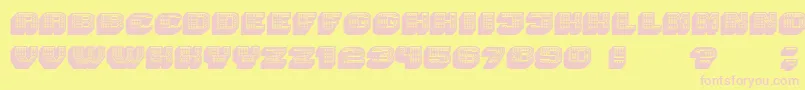 Шрифт Magia 3DNeon – розовые шрифты на жёлтом фоне