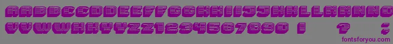 フォントMagia 3DNeon – 紫色のフォント、灰色の背景