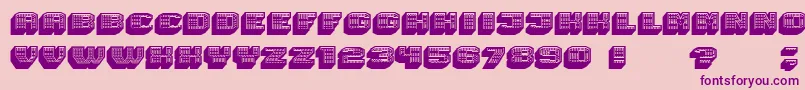 Magia 3DNeon-Schriftart – Violette Schriften auf rosa Hintergrund