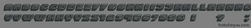 Magia 3DNeonItalic Font – Black Fonts on Gray Background