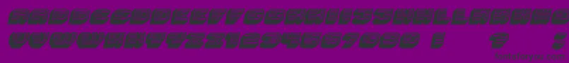 Magia 3DNeonItalic Font – Black Fonts on Purple Background