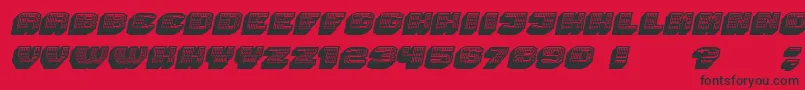 fuente Magia 3DNeonItalic – Fuentes Negras Sobre Fondo Rojo