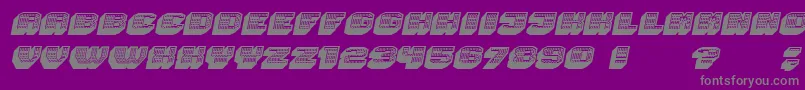 Magia 3DNeonItalic Font – Gray Fonts on Purple Background
