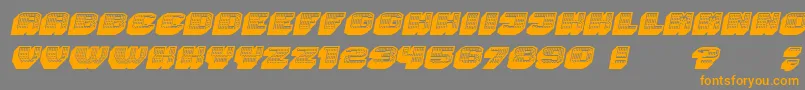 Police Magia 3DNeonItalic – polices orange sur fond gris