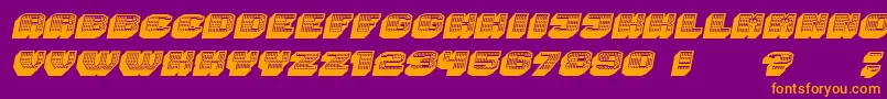 fuente Magia 3DNeonItalic – Fuentes Naranjas Sobre Fondo Morado
