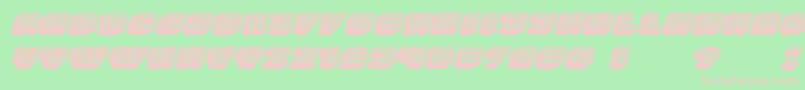 Magia 3DNeonItalic Font – Pink Fonts on Green Background